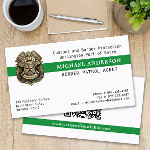 Carte De Visite Police militaire Contrôle de la frontière Conserva