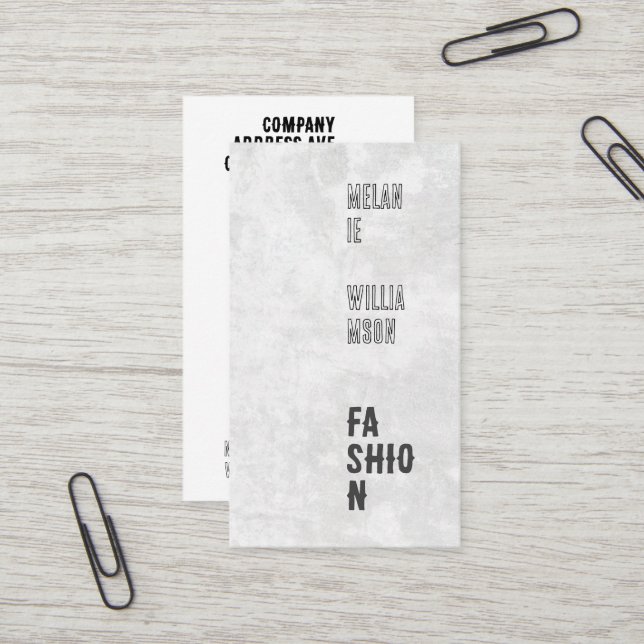 Carte De Visite Police mixte | Mise en page créative (Devant/Arrière en situation)