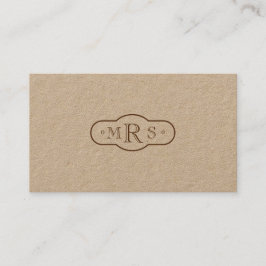 Carte De Visite Police Openface Monogramme Retro Bister