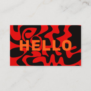 Carte De Visite Police Super noir orange rouge vif