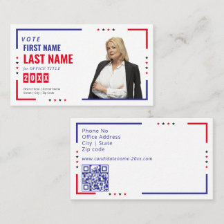 Carte De Visite Political Candidate Election Campaign Personalized
