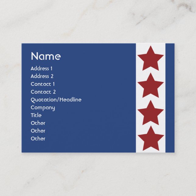 Carte De Visite Politique bleu - potelé (Devant)