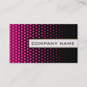 Carte De Visite Polka rose profond point élégant noir moderne