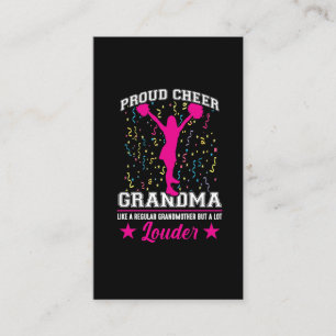 Carte De Visite Pom-pom girl de soutien à la famille Cheerleading