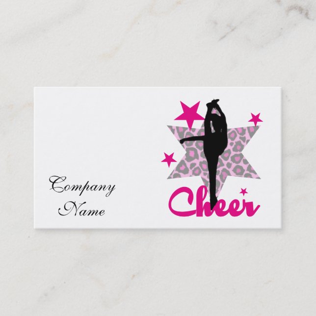 Carte De Visite Pom-pom girl rose (Devant)