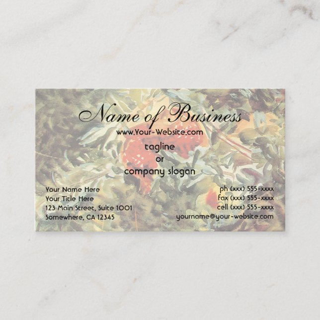 Carte De Visite Pomegranates II par John Singer Sargent (Devant)