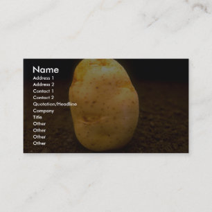 Carte De Visite Pomme de terre sur la saleté