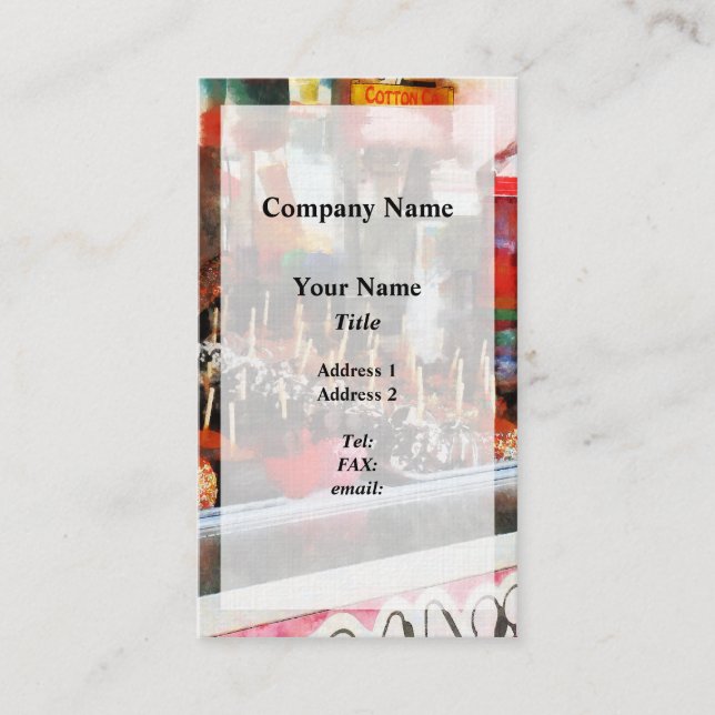 Carte De Visite Pommes de bonbons (Devant)