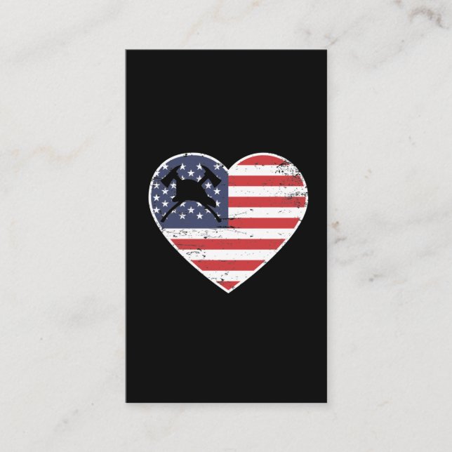 Carte De Visite Pompier, amie amie de Valentines (Devant)