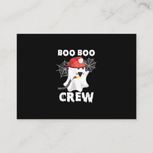 Carte De Visite Pompier Boo Boo Crew Halloween fantôme pompier