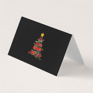 Carte De Visite Pompier Camion Arbre de Noël Hommes Femmes