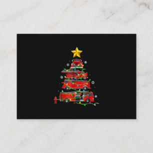 Carte De Visite Pompier Camion Arbre de Noël Hommes Femmes