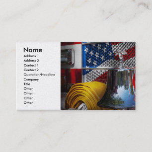 Carte De Visite Pompier - d'un rouge ardent