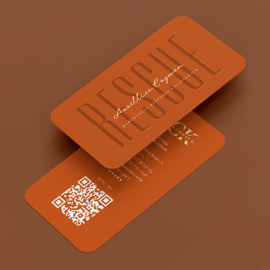 Carte De Visite Pompier Secourt d'urgence Moderne Orange