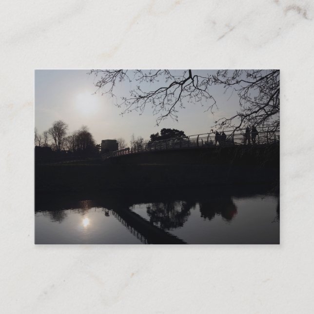 Carte De Visite Pont au-dessus d'une rivière (Devant)