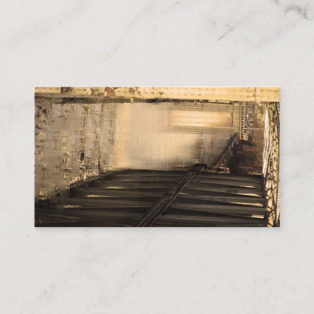 Carte De Visite Pont en fer et réflexion (Devant)
