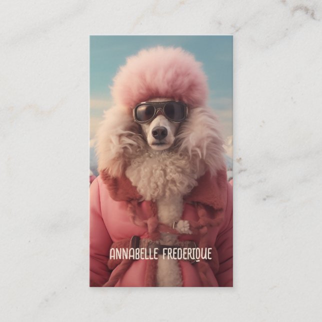 Carte De Visite Poodle arctique (Devant)