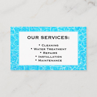 Carte De Visite Pool Service Business Card Template