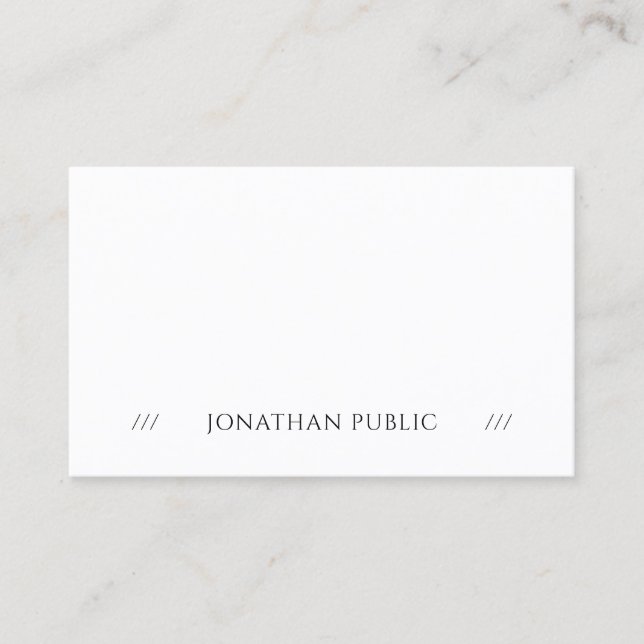Carte De Visite Populaire Élégant Simple Plain Professionnel Moder (Devant)
