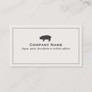 Carte De Visite Porc Barbecue Noir Pâté