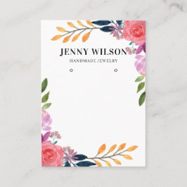 Carte De Visite Porte-bijoux ・ Aquarelle Florale