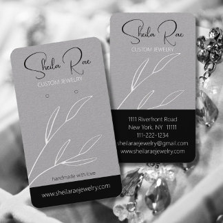 Carte De Visite Porte-carte moderne élégant à oreille de script