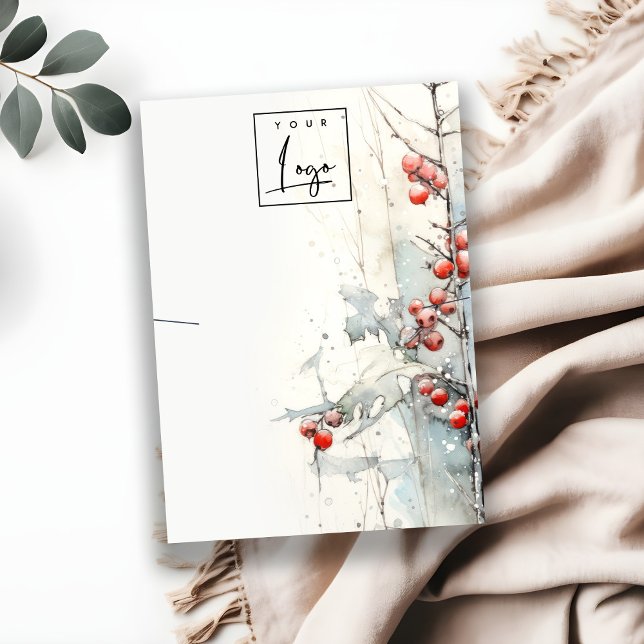 Carte De Visite Porte-collier du logo des baies d'hiver de neige r (Créateur téléchargé)