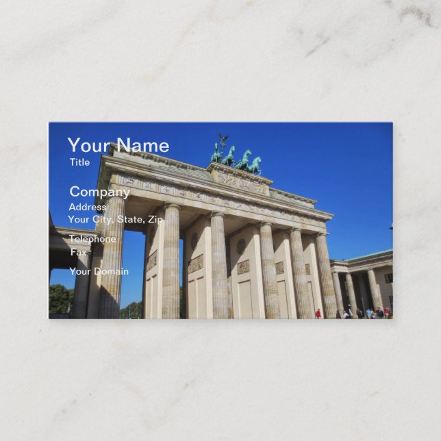 Carte De Visite Porte de Brandebourg, Berlin, Allemagne (Devant)