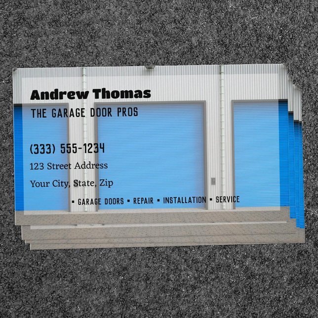 Carte De Visite Porte de garage (Garage Door Business Cards)