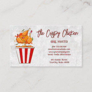 Carte De Visite Porte de logo de poulet frit