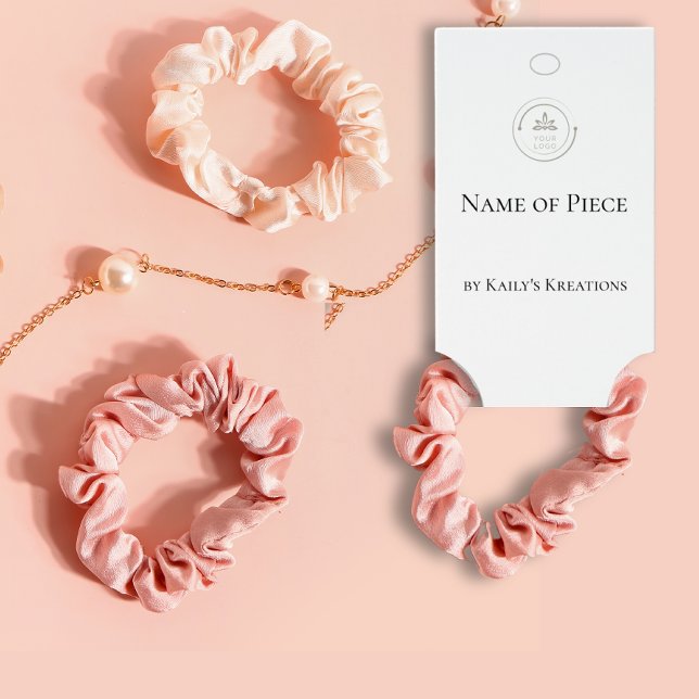 Carte De Visite Porte-élastique à cheveux Logo d'affichage à accro (Créateur téléchargé)