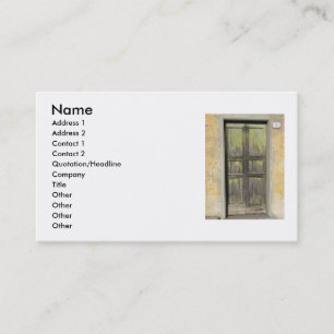 Carte de visite Porte en Bois Vert