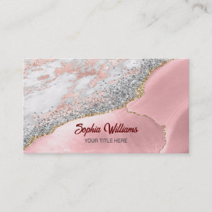 Carte De Visite Porte en marbre rose