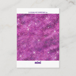 Carte De Visite Porte-épingles de luxe à paillettes violettes pour