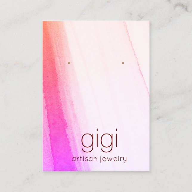 Carte De Visite Porte-étendard rose Magenta (Devant)