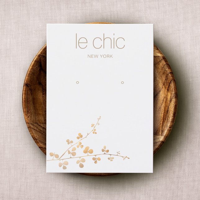 Carte De Visite Porte-oreille à main Gold Branch (Créateur téléchargé)