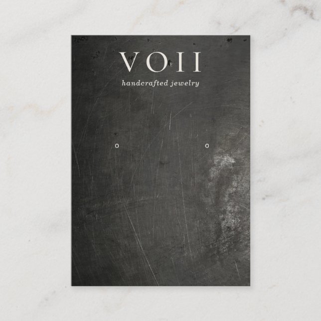 Carte De Visite Porte-oreille cool Noir Rustique (Devant)