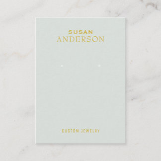 Carte De Visite Porte-oreille de luxe-Soft Neutral avec police or