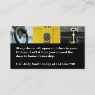 Carte De Visite Porte ouverte à propriété propriété immobilier