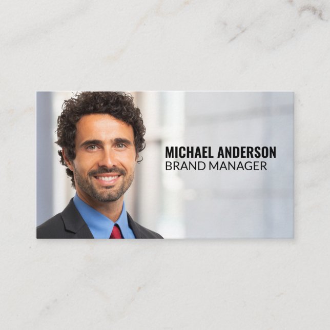 Carte De Visite Portrait de Business Man | Ajouter une photo perso (Devant)