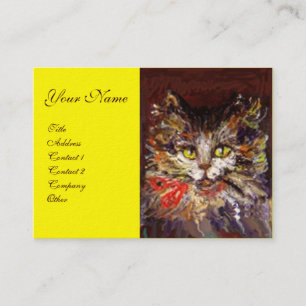 CARTE DE VISITE PORTRAIT EN CHAT DE CUISINE BROWN BLANCHE AVEC RIB