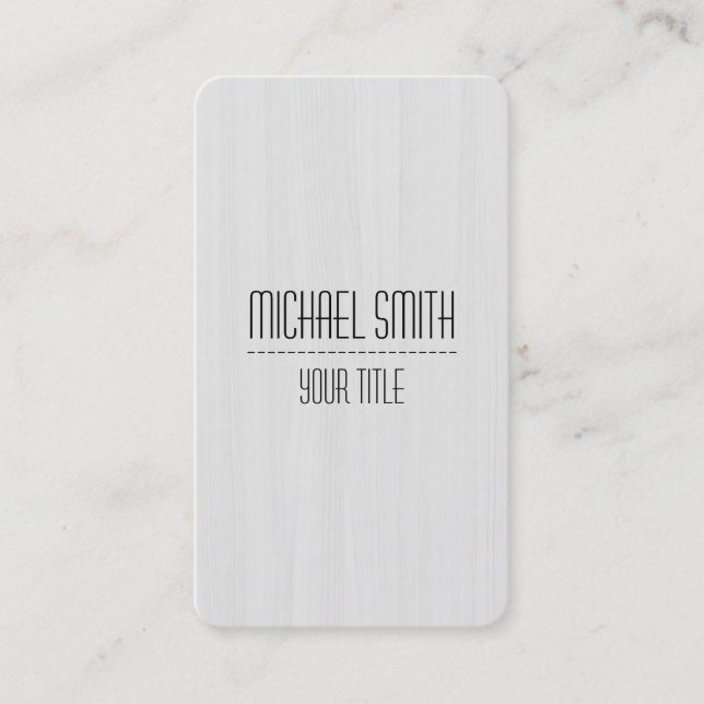 Carte De Visite Portrait professionnel de grain de bois #12 (Devant)