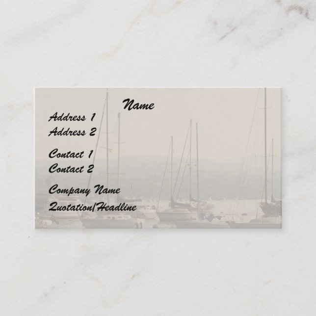 Carte de visite portuaire/voilier (Devant)