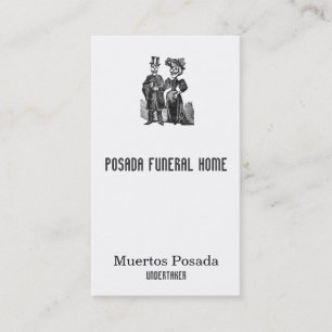 Carte De Visite Posada Skeleton couple