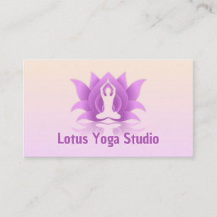 Carte De Visite Pose de fleurs de Lotus Yoga