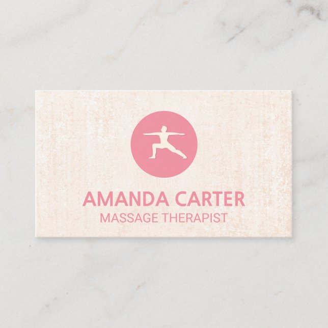 Carte De Visite Pose de guerrier Yoga (Devant)