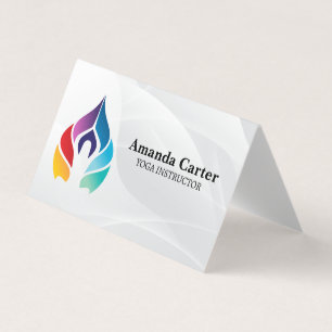 Carte De Visite Pose de yoga   Couleurs