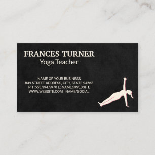 Carte De Visite Pose de yoga Enseignant