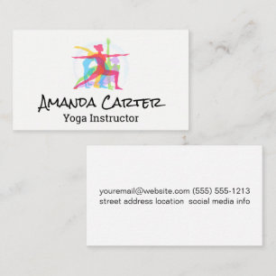 Carte De Visite Poses de yoga en couches