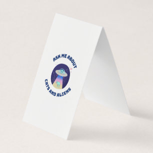 Carte De Visite Posez-moi des questions sur les chats et les alien